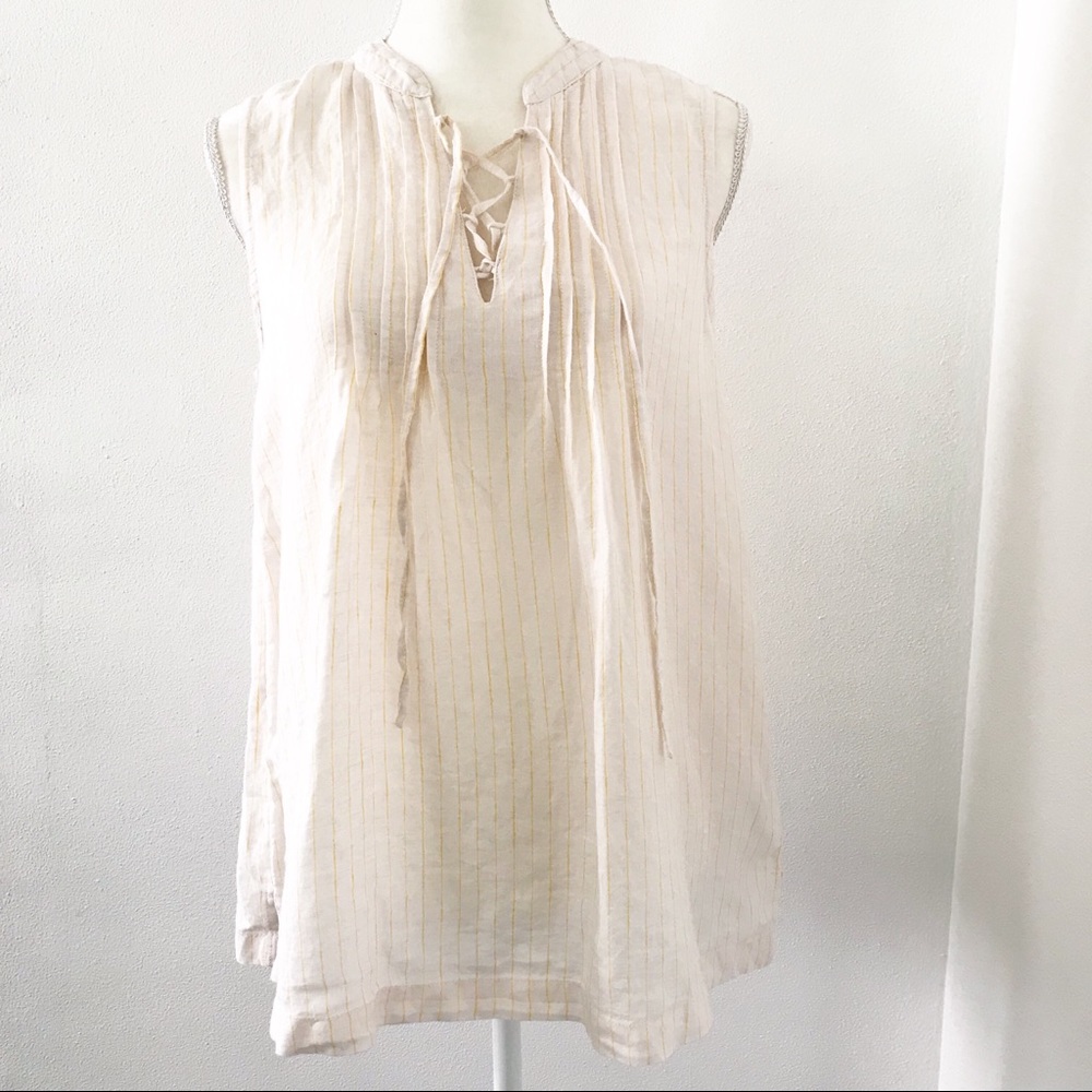 Cynthia Rowley 100% Linen Sleeveless Tunic
